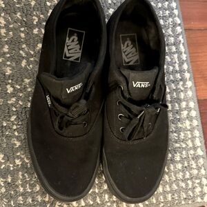Black Vans (canvas) lace up women’s size 11